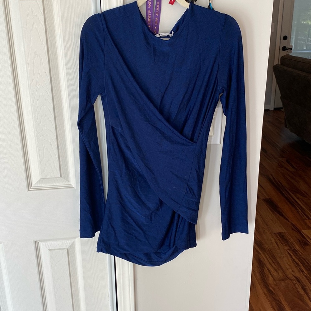 Alexander Wang Blue&Black Long Sleeve mini dress Sz L